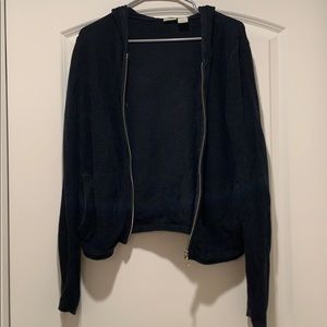 Zip up Knit Black Cardigan